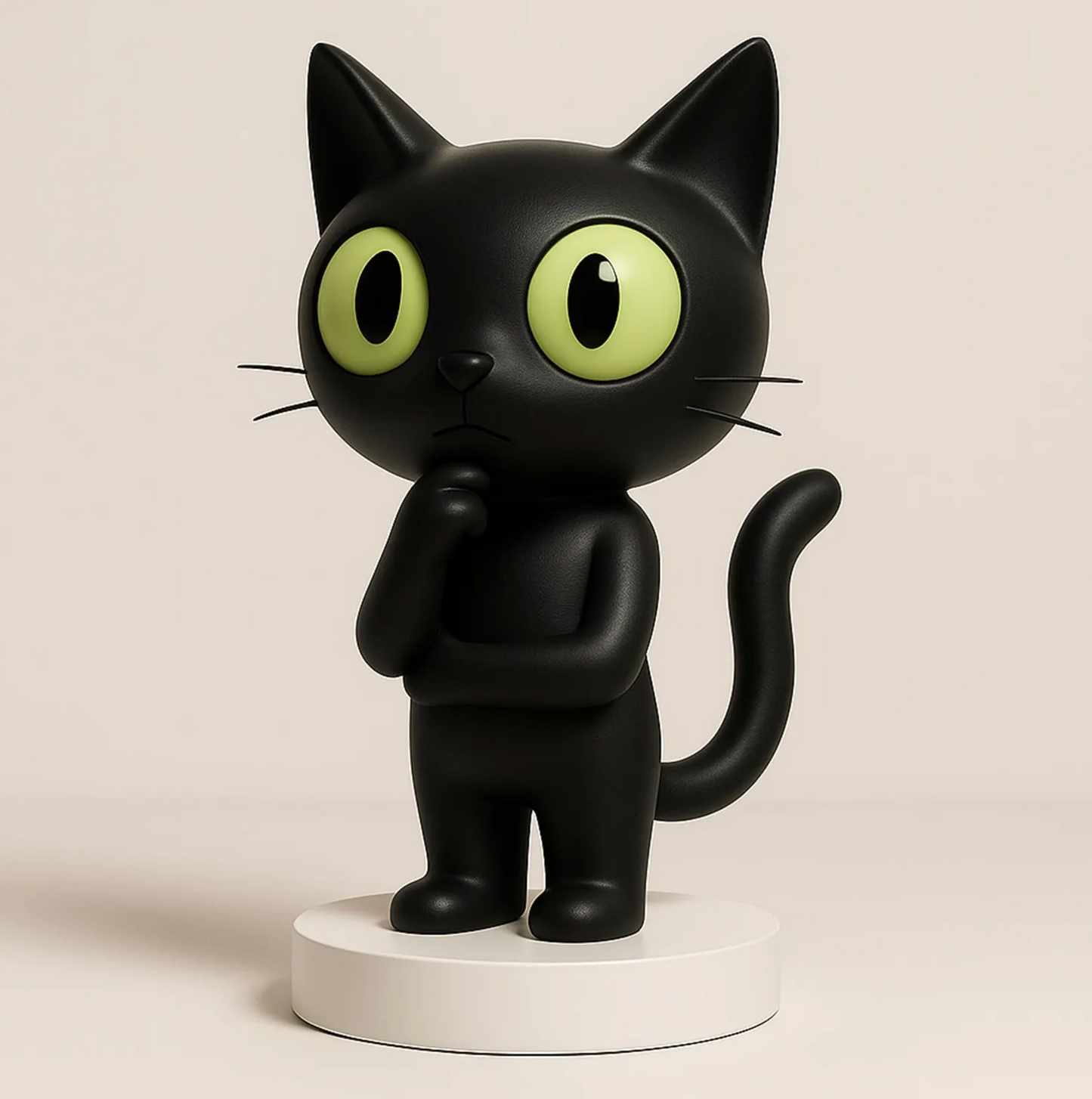 CiaoMiau Skulptur – limitierte Designfigur | Kunstobjekt in Schwarz